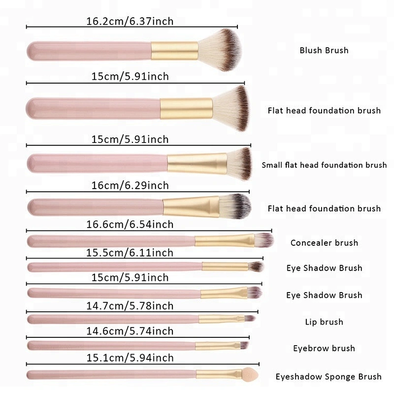 Professional 10pcs Pink Makeup Brushes Set Powder Face Brush Cosmetic Beauty Tools