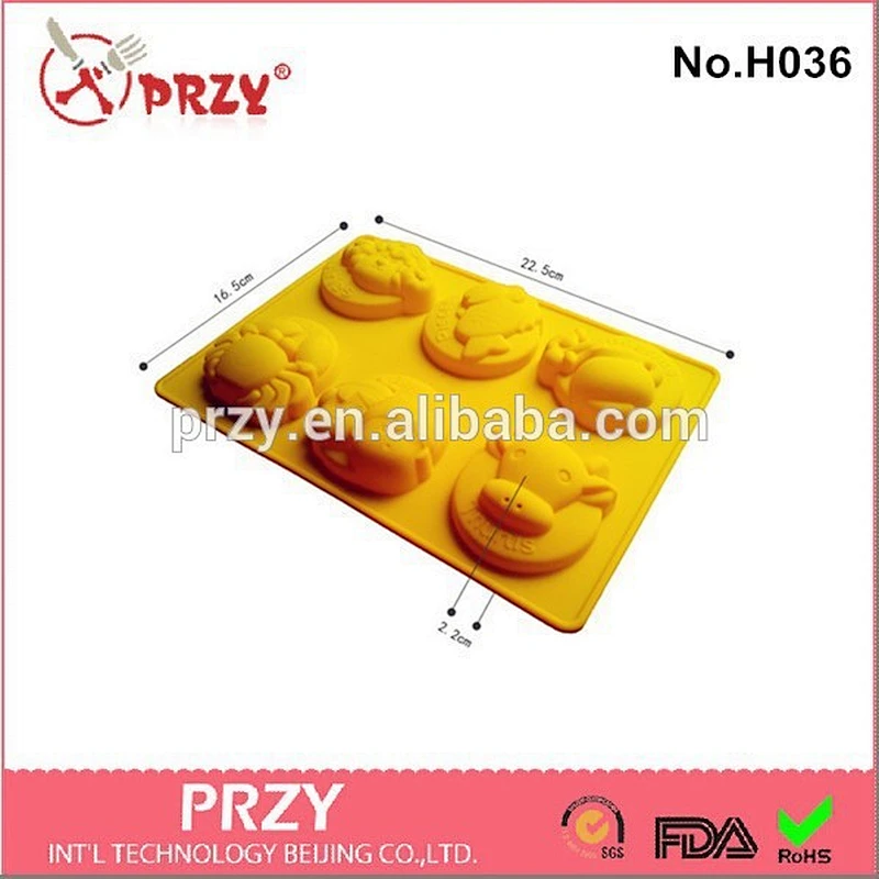 6 Cavity Silicone Mould,Spider Chocolate Cookie Cake
