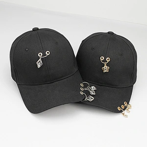 Metallic Fashion Rivet Hip Hop Adjustable Baseball dad Cap