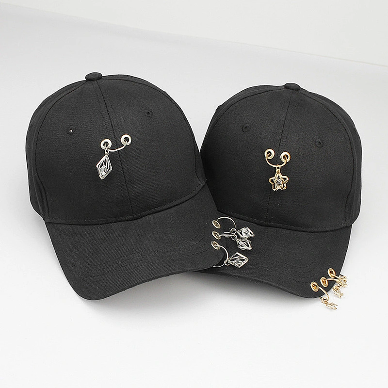 Metallic Fashion Rivet Hip Hop Adjustable Baseball dad Cap