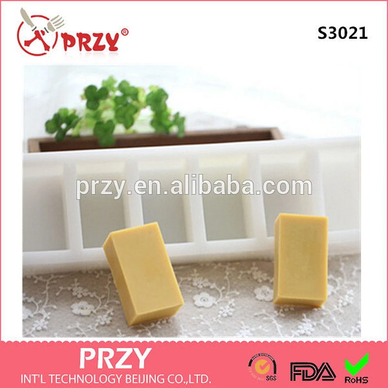 PRZY soap mold handmade silicone rectangle soap molds silicone soap tray