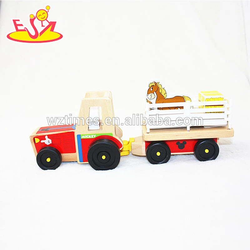 2018 wholesale baby wooden toy truck cheap kids wooden toy truck best children wooden toy truck W04A266