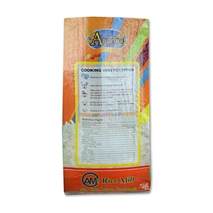 Custom Design Printed Different Size 5kg 10kg 25kg Rice Packing bags