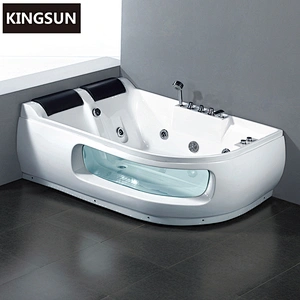 K-8936 Double Freestanding Acrylic Portable Whirlpool Bathtub with thermastic faucet