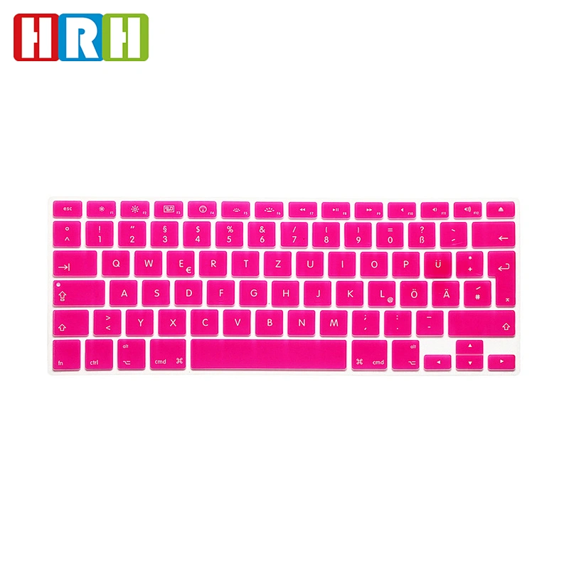 hot keys keyboard german custom silicone skin Keyboard  cover Skin for macbook air 13 inch keyboard European Version