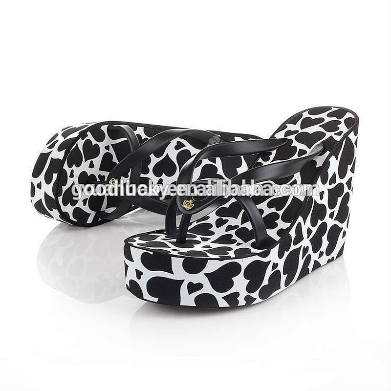 china New summer fashion high heel lady flip flops slippers