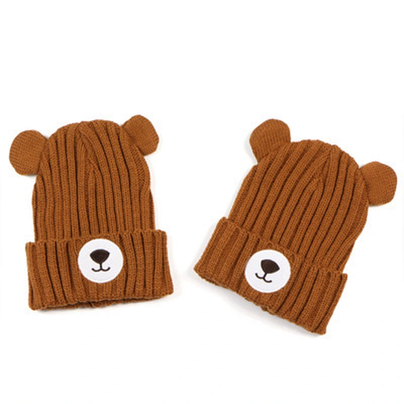 Winnie Ear Cap Baby Children Knitted Hat And Thick Hat Comfortable Winter Baby Cap