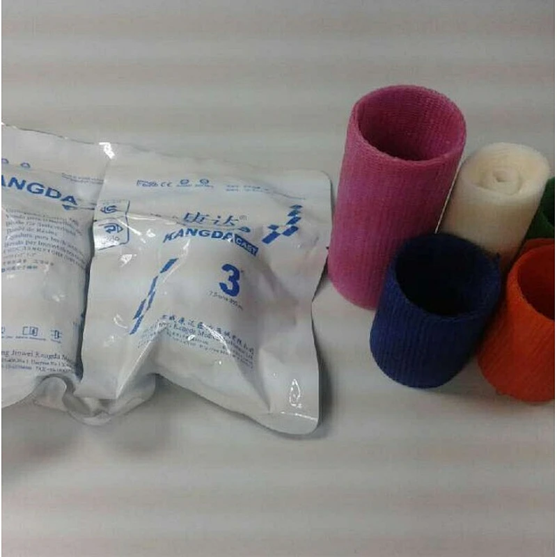 Medical disposable hospital soft colorful light weight orthopedic polyester casting tape