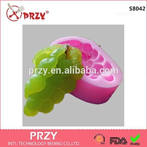 Promotion creative fruits molds silicone 115*80*40 mm grape shape mold for Soap