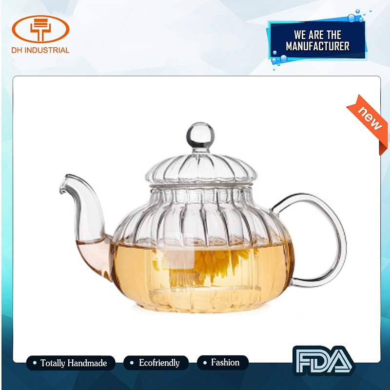 Eco-friendly high borosilicate cheap glass tea pots with handle