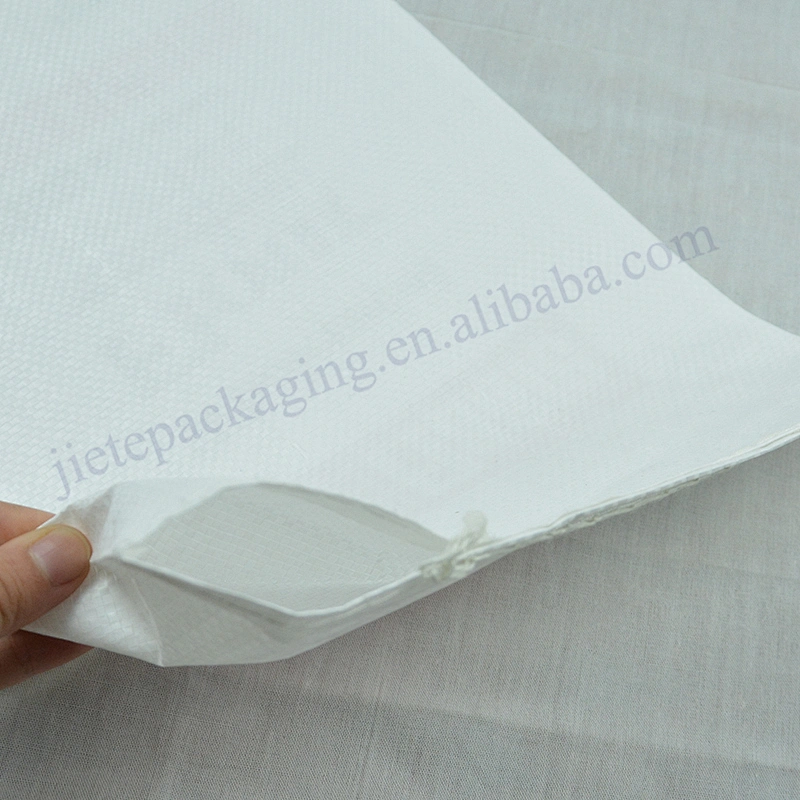 Moisture proof 5kg laminated white PP woven flour packaging bag agricultural use