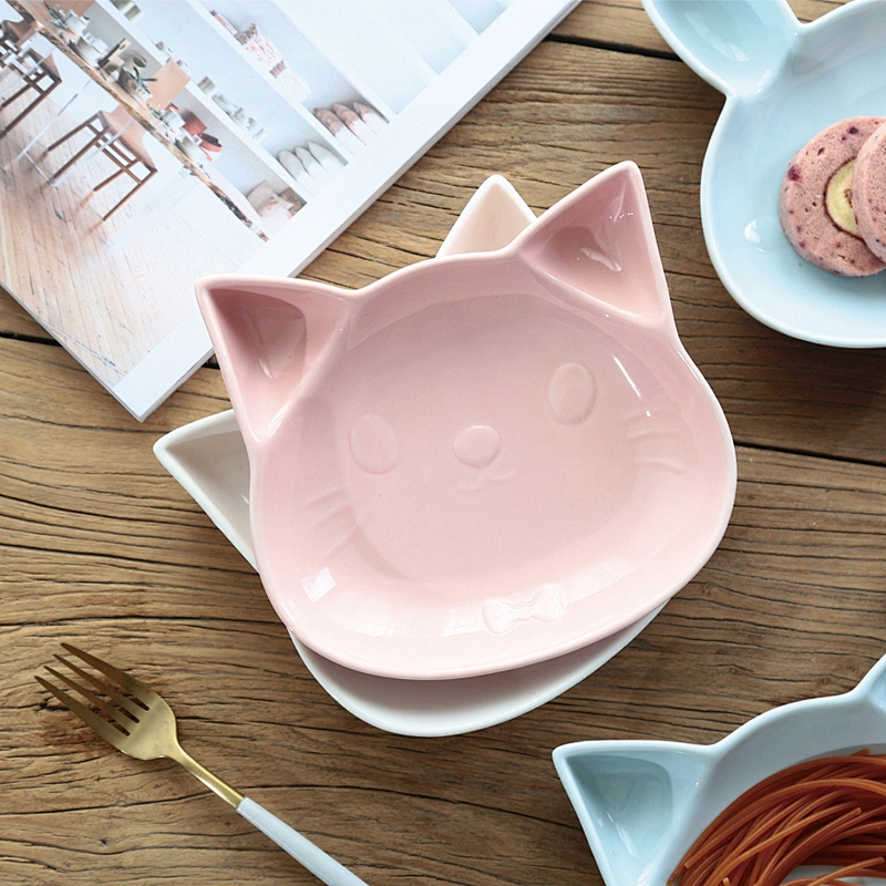 Creative children ceramic dining plate porcelain logo customize