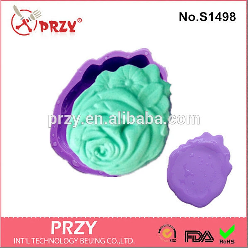 S1498 PRZY handmade rose soap bar mold