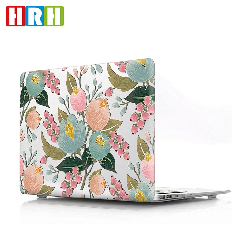 Floral design soft shell case plastic case laptop for macbook air silicone case for macbook pro 13 retina