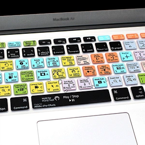 OEM Factory China shortcuts keyboard skin After Effects Functional Russian Silicone Key Cover For macbook pro 15 inch keyboard