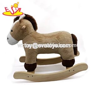 Wholesale wonderful wooden first rocking horse for for children W16D115