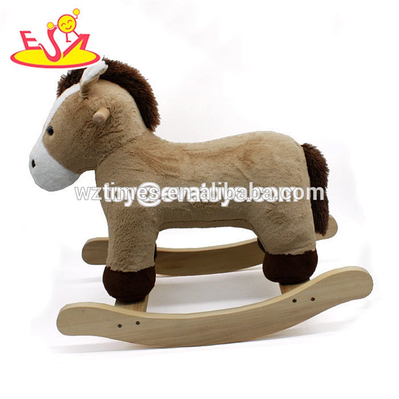 Wholesale wonderful wooden first rocking horse for for children W16D115