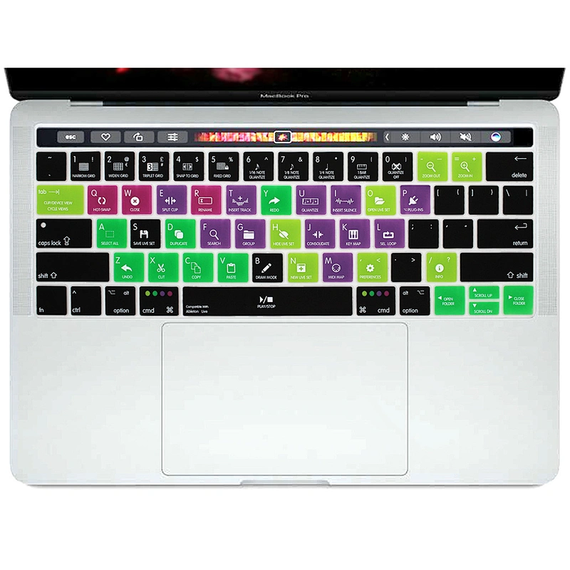 Ableton Live Shortcut Hot key US Keyboard Skin Silicone Cover for Mac Book New Pro 13 15 Retina with Touch Bar A1706 A1707