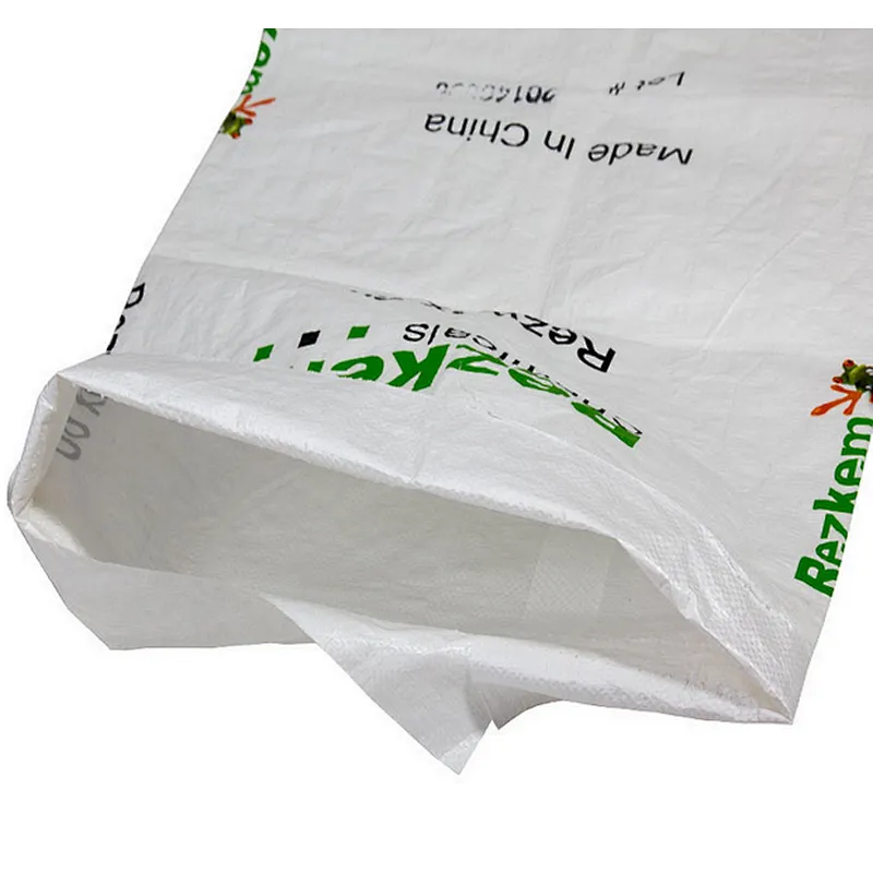Cheap and quality block bottom white plastic pp woven chemical bag