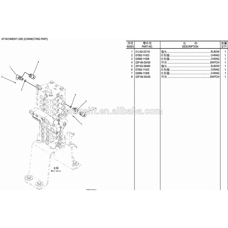 PC60-7 Control Valve Assy 723-26-13101