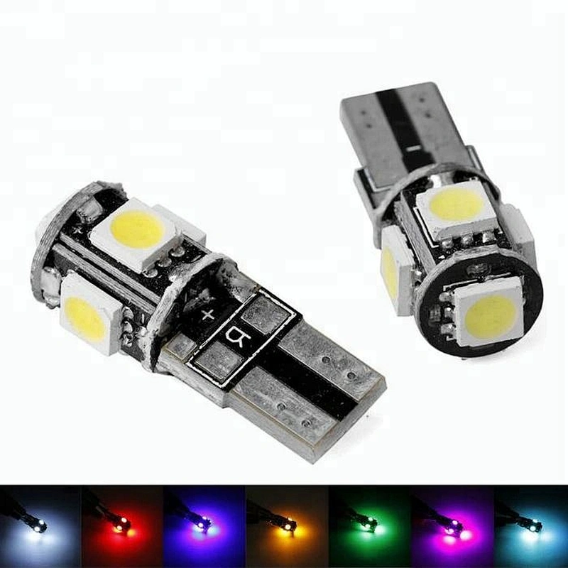 Wholesale Best 12V Car Parking Error Free Canbus T10 Bulbs 5050SMD W5W 5 LED Light