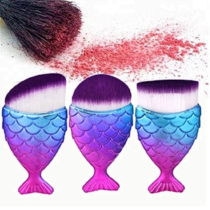 Mermaid 3pcs Cosmetic Foundation Cheek Makeup Brush Set
