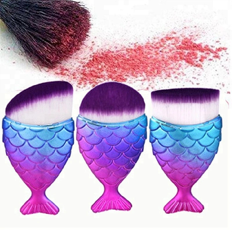 Mermaid 3pcs Cosmetic Foundation Cheek Makeup Brush Set