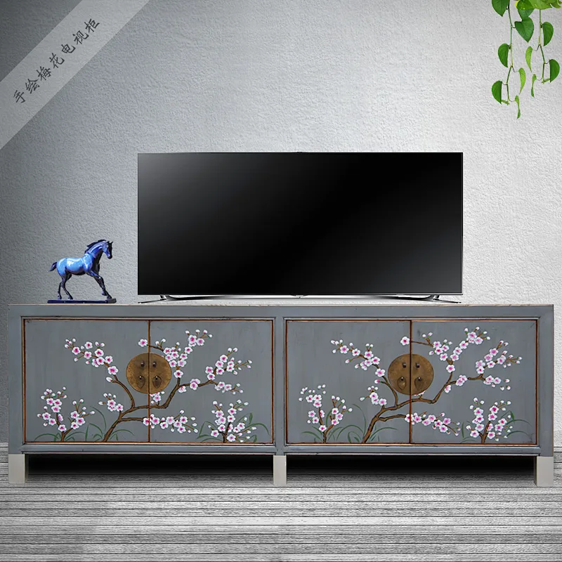 chinese new designs painted tv console furniture in stores