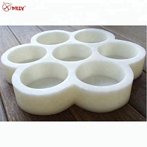 Creative 7cavities flower edge soap mold Round soaps molds handmading Soap silicone mould