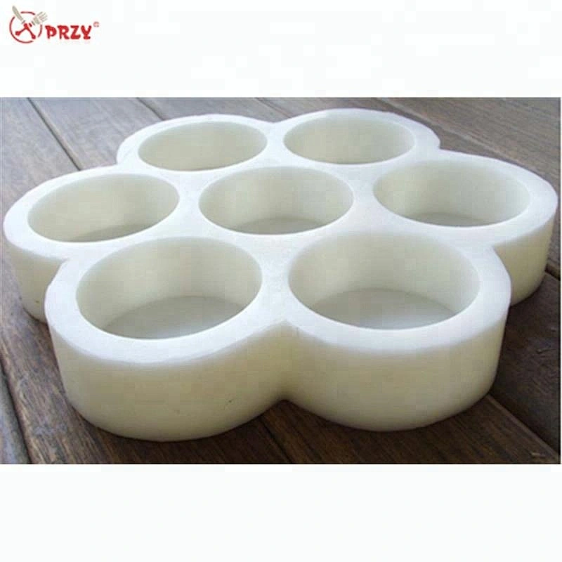 Creative 7cavities flower edge soap mold Round soaps molds handmading Soap silicone mould