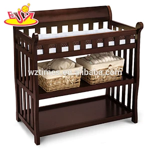 2018 Wholesale high quality wooden small changing table for baby W08C118C