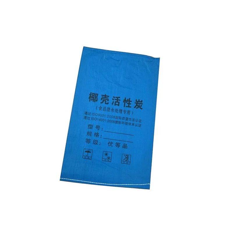 Custom blue woven bag liner is used for activated carbon packaging
