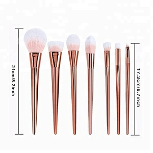 Customized Logo 12pcs Rose Gold Cosmetics Makeup Brush Set With Portable Makeup Bag
