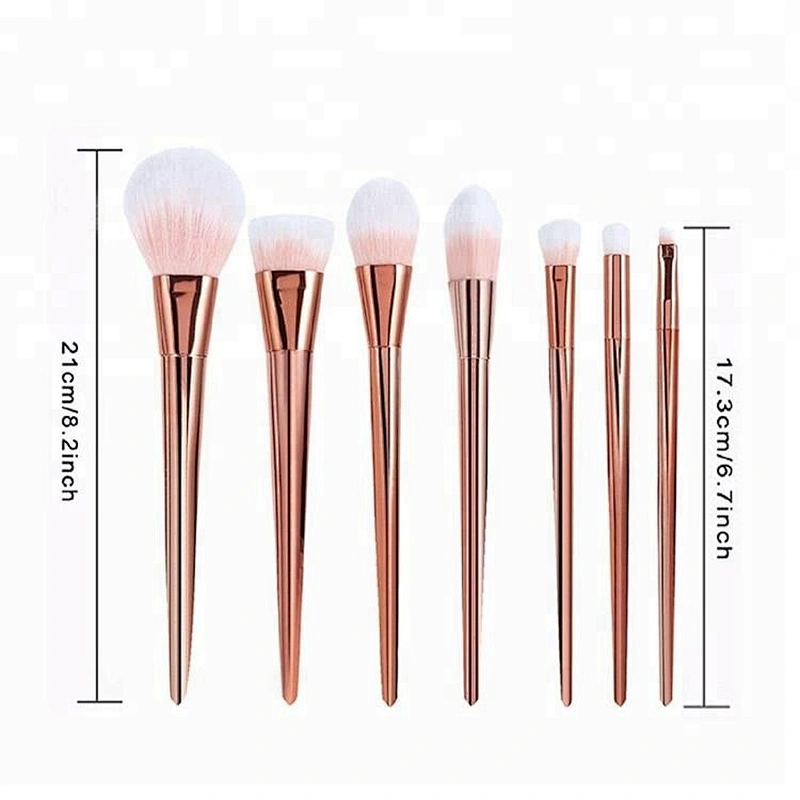 Customized Logo 12pcs Rose Gold Cosmetics Makeup Brush Set With Portable Makeup Bag