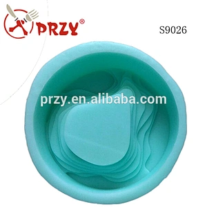 S9026 ashtray concrete art ashtray storage plate silicone mold Cement Terraced fields design cement life supplies mould