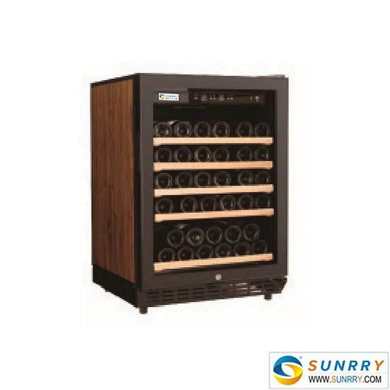 Electric dual zone wooden wine cellar cabinet