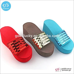 Cheap wholesale casual comfort sandal high heel slipper for girls