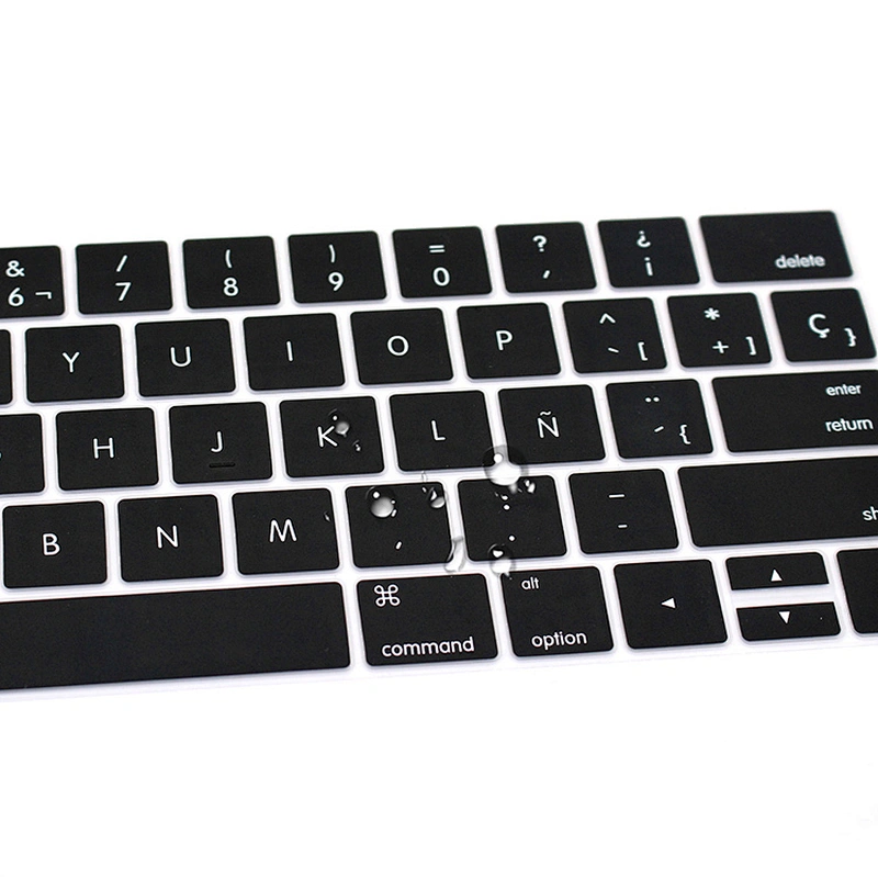 Hot Sale Laptop Silicone Spanish Keyboard Protector custom keyboard skin For macbook pro touch bar 13 15