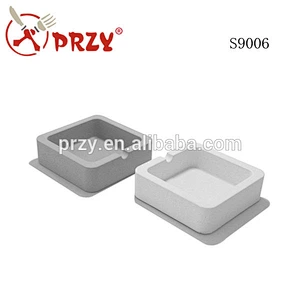 S9006 3d square Contrete moulds tray moulds silicone cigarette holder moulds Ashtray concrete molds
