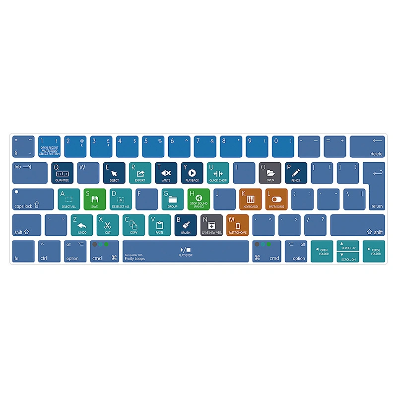 Ali baba Stock FL Studio Fruity Loops Clear Universal Laptop TPU Keyboard Cover Skin Silicone Protector for MacBook Touch Bar