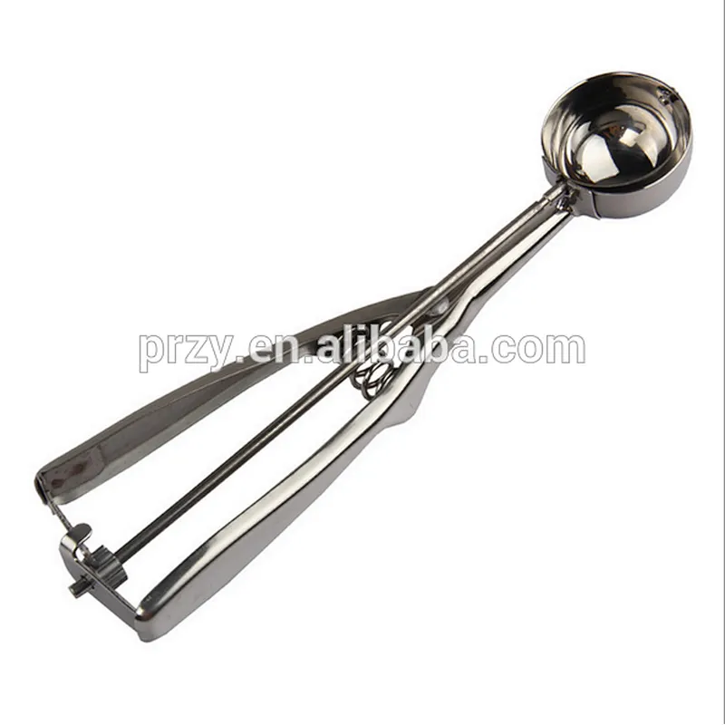 T108 PRZY High quality medium size stainless steel icecream spoon