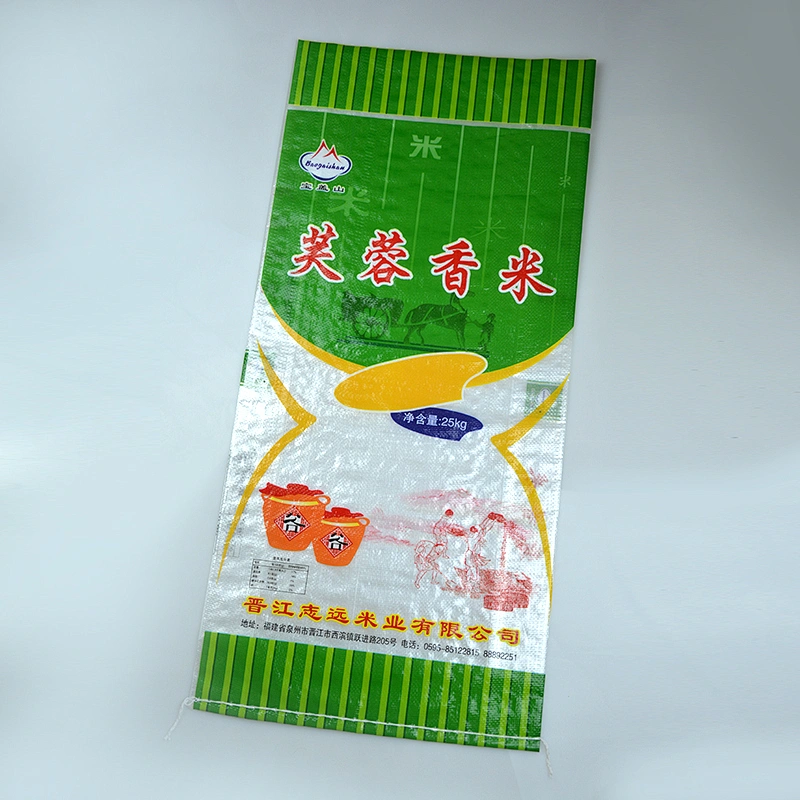 Superior quality color printed pp woven rice bag 25kg