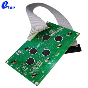 high quality yellow green 2004 20x4  LCD display module with cable