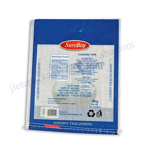 Customized design printed transparent plastic 10kg bopp laminated pp woven flour packaging bag wholesale