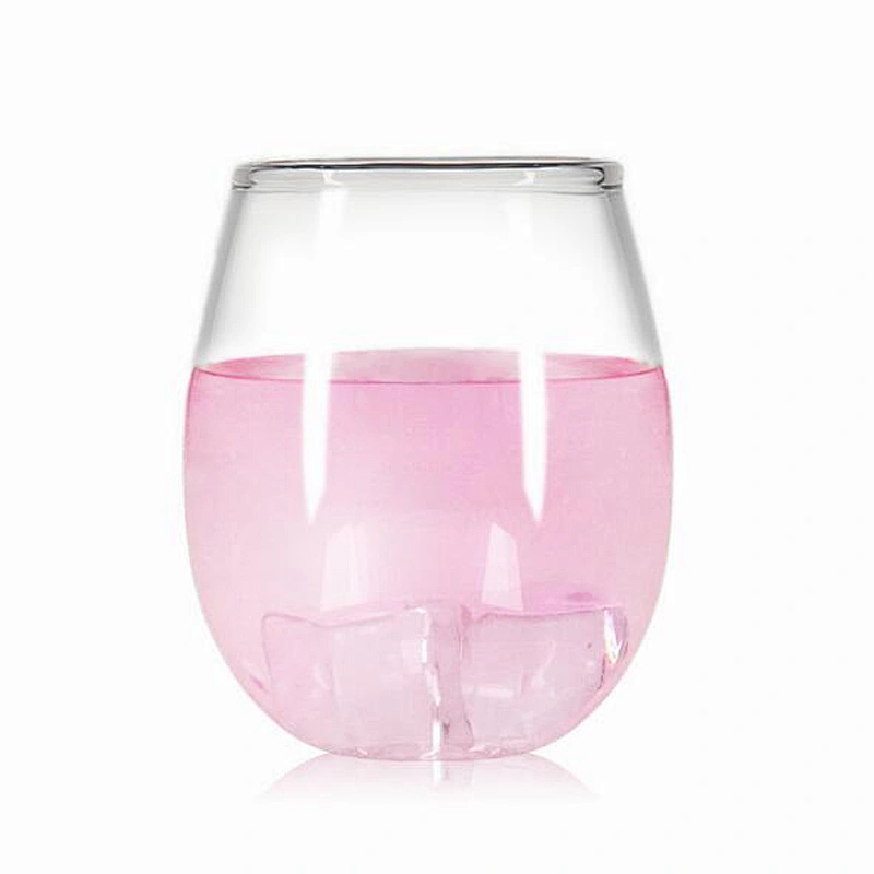 Handmade blown glass cup lead free high borosilicate glass cup for mousse dessert