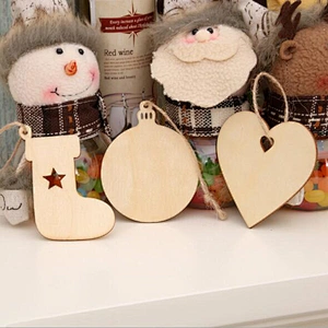 Free Sample Unique Christmas Decoration Gift Elk Snowman Snowflake Angel Pattern Christmas Tree Crafts Pendant
