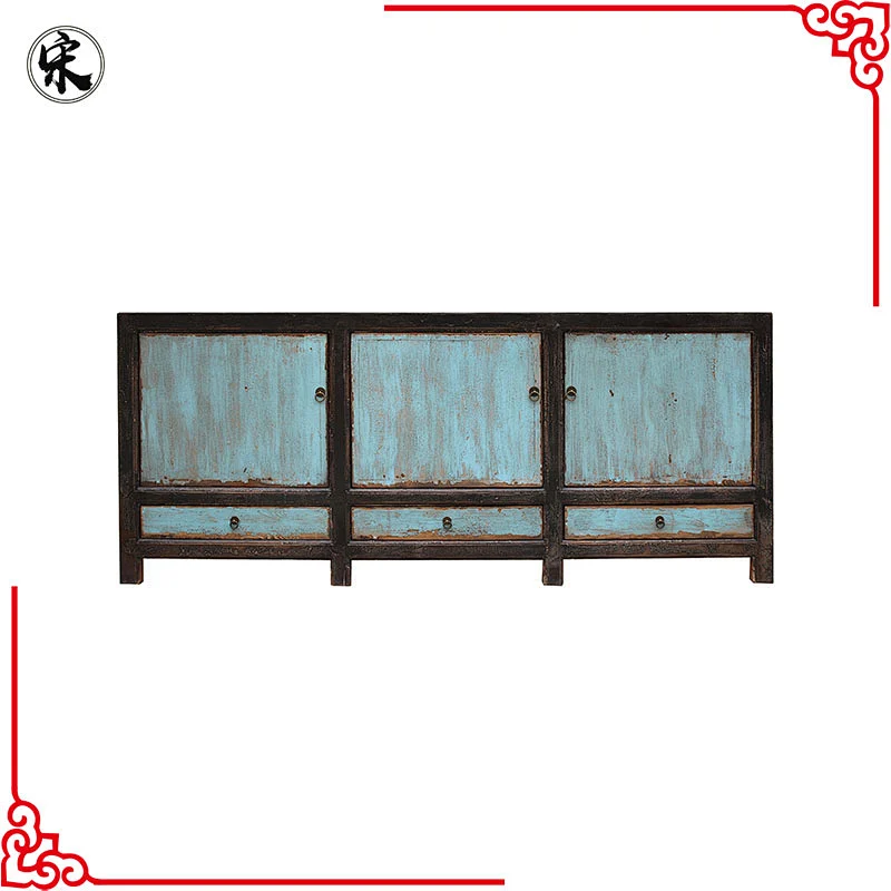 wholesale chinese antique reproduction shabby chic storage buffet living room furniture