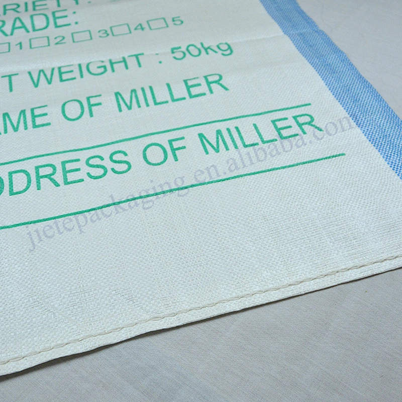 Wholesale 50kg durable white empty maize flour dimension packaging bag
