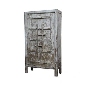 oriental chinese antique reclaimed salvaged distressed shabby chic wardrobe furniture