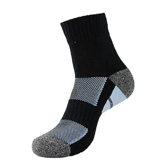 cotton free terry jacquard non slip sport socks